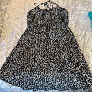 Navy blue floral sundress